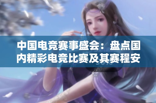中国电竞赛事盛会：盘点国内精彩电竞比赛及其赛程安排