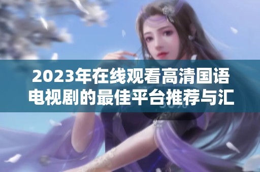2023年在线观看高清国语电视剧的最佳平台推荐与汇总
