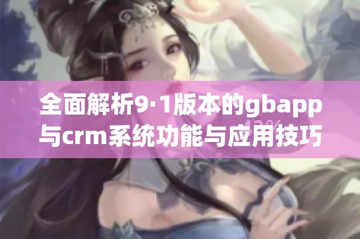 全面解析9·1版本的gbapp与crm系统功能与应用技巧