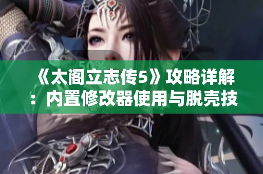 《太阁立志传5》攻略详解：内置修改器使用与脱壳技巧全解析