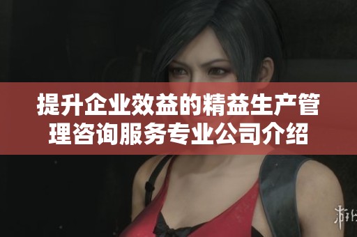 提升企业效益的精益生产管理咨询服务专业公司介绍