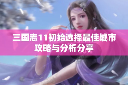 三国志11初始选择最佳城市攻略与分析分享