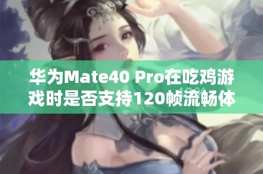 华为Mate40 Pro在吃鸡游戏时是否支持120帧流畅体验分析