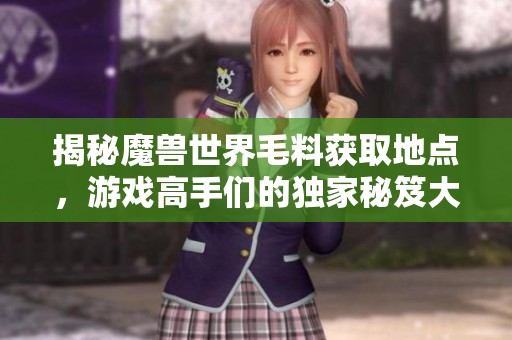 揭秘魔兽世界毛料获取地点，游戏高手们的独家秘笈大公开