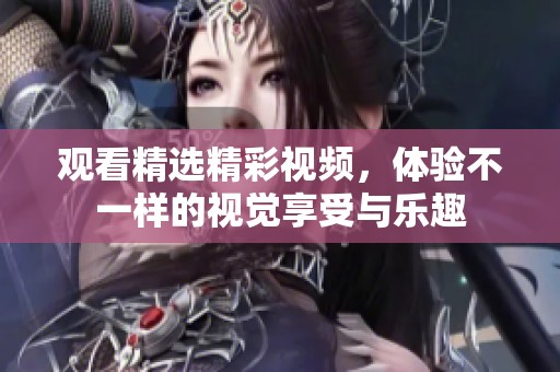 观看精选精彩视频，体验不一样的视觉享受与乐趣