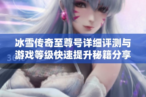 冰雪传奇至尊号详细评测与游戏等级快速提升秘籍分享