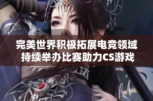 完美世界积极拓展电竞领域 持续举办比赛助力CS游戏成长