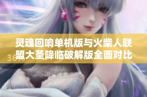 灵魂回响单机版与火柴人联盟大圣降临破解版全面对比分析
