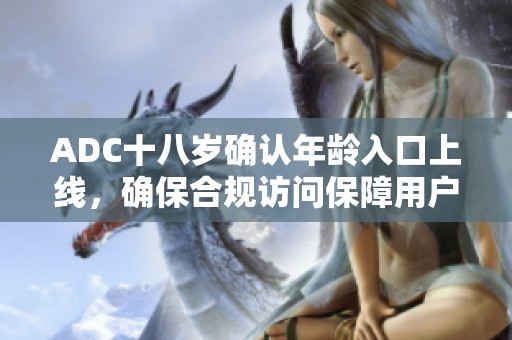 ADC十八岁确认年龄入口上线，确保合规访问保障用户权益