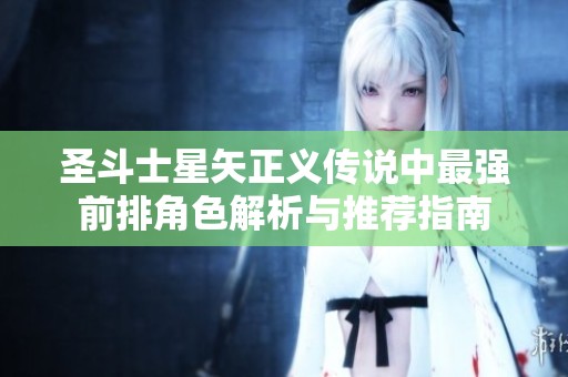 圣斗士星矢正义传说中最强前排角色解析与推荐指南