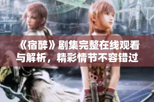 《宿醉》剧集完整在线观看与解析，精彩情节不容错过