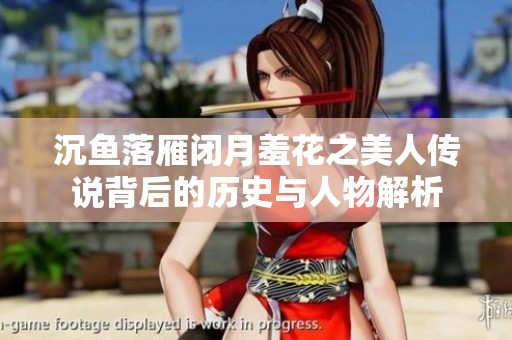 沉鱼落雁闭月羞花之美人传说背后的历史与人物解析