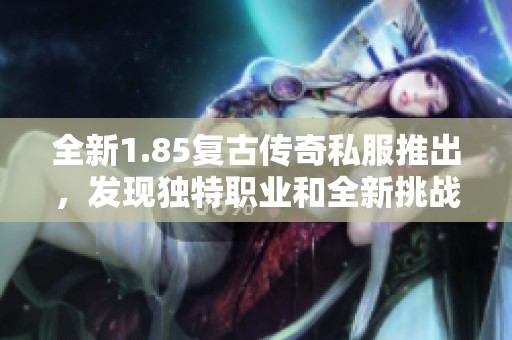 全新1.85复古传奇私服推出，发现独特职业和全新挑战体验