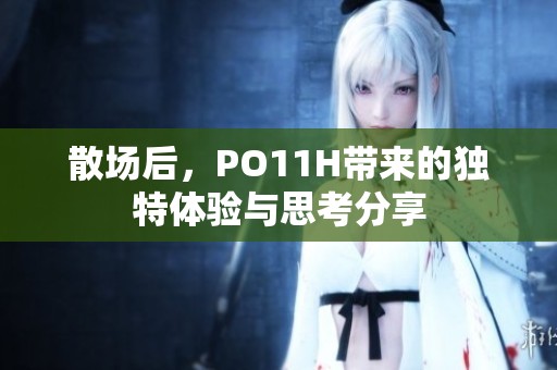 散场后，PO11H带来的独特体验与思考分享