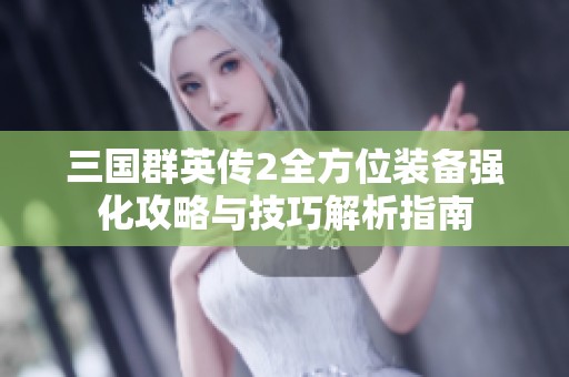 三国群英传2全方位装备强化攻略与技巧解析指南