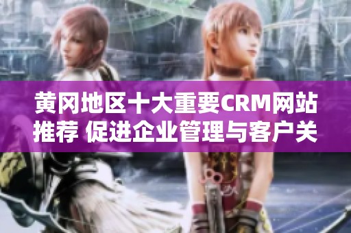 黄冈地区十大重要CRM网站推荐 促进企业管理与客户关系提升
