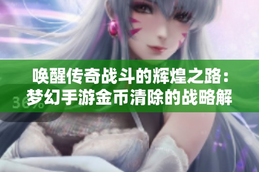 唤醒传奇战斗的辉煌之路：梦幻手游金币清除的战略解析