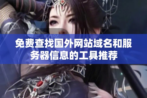 免费查找国外网站域名和服务器信息的工具推荐