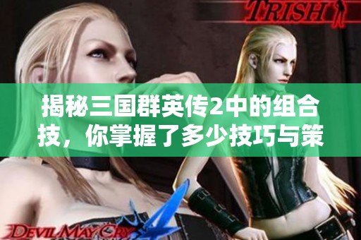 揭秘三国群英传2中的组合技，你掌握了多少技巧与策略