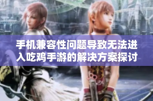 手机兼容性问题导致无法进入吃鸡手游的解决方案探讨