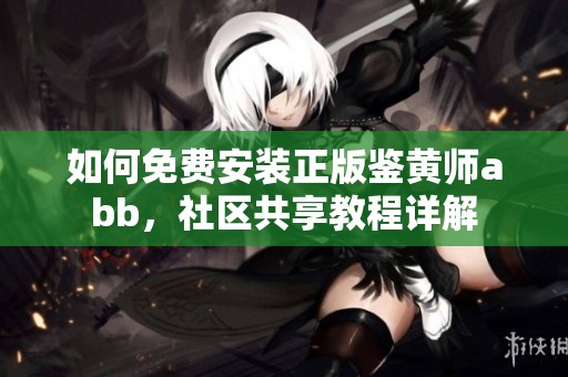 如何免费安装正版鉴黄师abb，社区共享教程详解