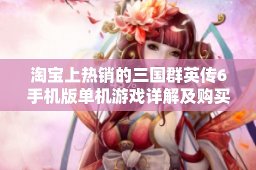 淘宝上热销的三国群英传6手机版单机游戏详解及购买推荐
