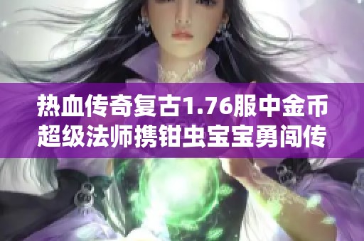 热血传奇复古1.76服中金币超级法师携钳虫宝宝勇闯传奇之路