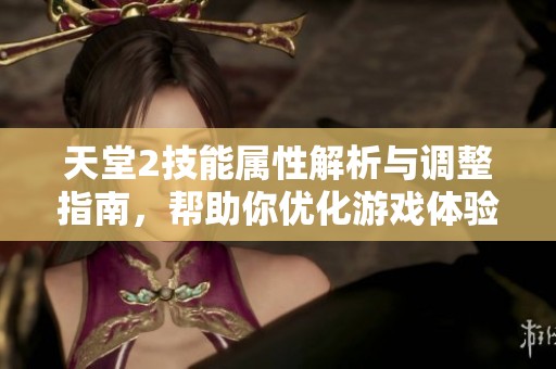 天堂2技能属性解析与调整指南，帮助你优化游戏体验