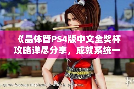 《晶体管PS4版中文全奖杯攻略详尽分享，成就系统一网打尽》