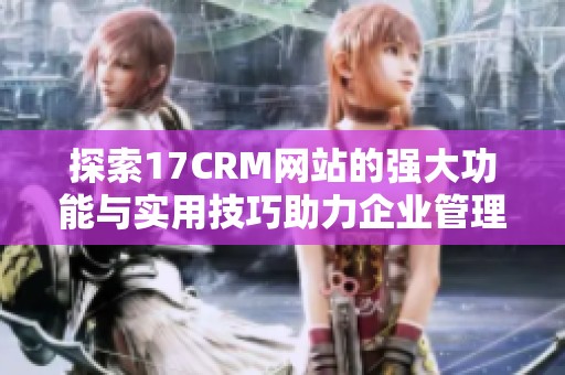 探索17CRM网站的强大功能与实用技巧助力企业管理提升