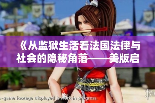 《从监狱生活看法国法律与社会的隐秘角落——美版启示录》