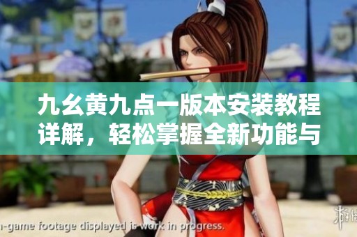 九幺黄九点一版本安装教程详解，轻松掌握全新功能与技巧