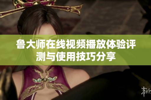 鲁大师在线视频播放体验评测与使用技巧分享