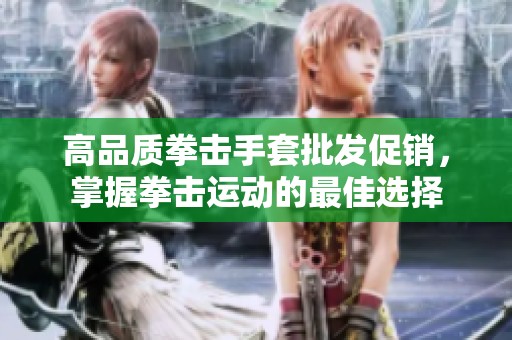 高品质拳击手套批发促销，掌握拳击运动的最佳选择