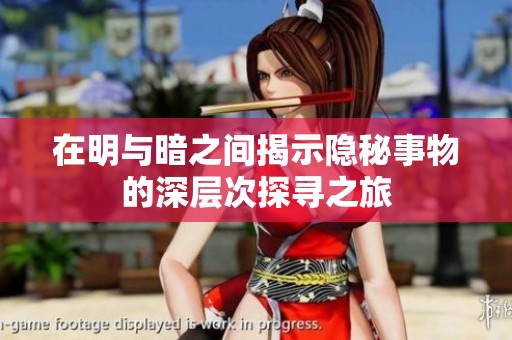 在明与暗之间揭示隐秘事物的深层次探寻之旅