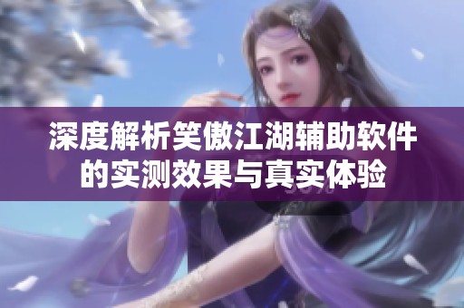 深度解析笑傲江湖辅助软件的实测效果与真实体验