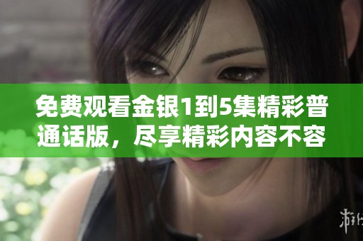 免费观看金银1到5集精彩普通话版，尽享精彩内容不容错过
