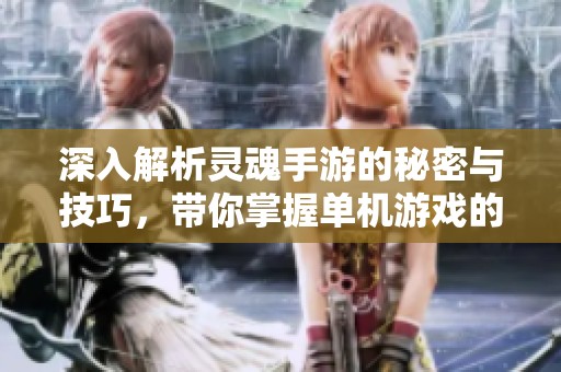 深入解析灵魂手游的秘密与技巧，带你掌握单机游戏的精髓与秘籍