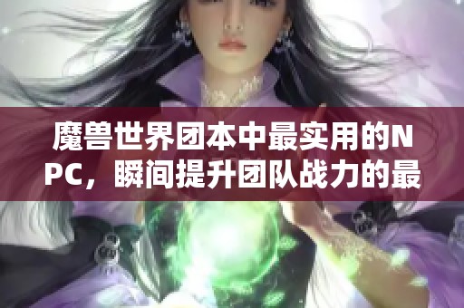 魔兽世界团本中最实用的NPC，瞬间提升团队战力的最佳伙伴