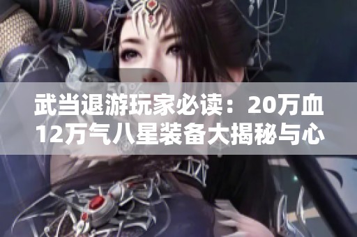 武当退游玩家必读：20万血12万气八星装备大揭秘与心得分享