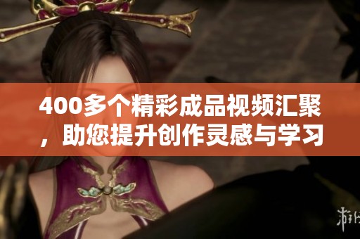 400多个精彩成品视频汇聚，助您提升创作灵感与学习新技巧