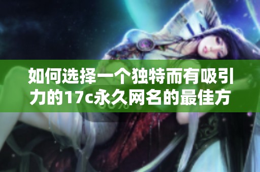 如何选择一个独特而有吸引力的17c永久网名的最佳方法与建议