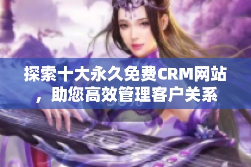 探索十大永久免费CRM网站，助您高效管理客户关系