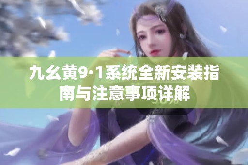 九幺黄9·1系统全新安装指南与注意事项详解