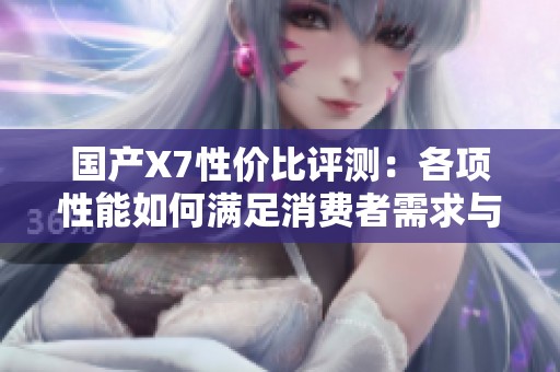 国产X7性价比评测：各项性能如何满足消费者需求与预期