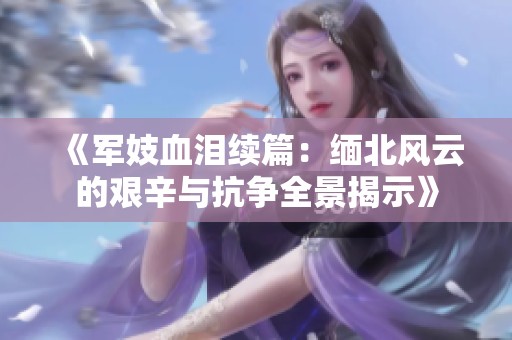 《军妓血泪续篇：缅北风云的艰辛与抗争全景揭示》