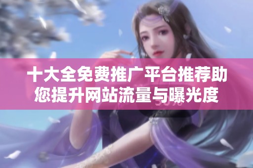 十大全免费推广平台推荐助您提升网站流量与曝光度